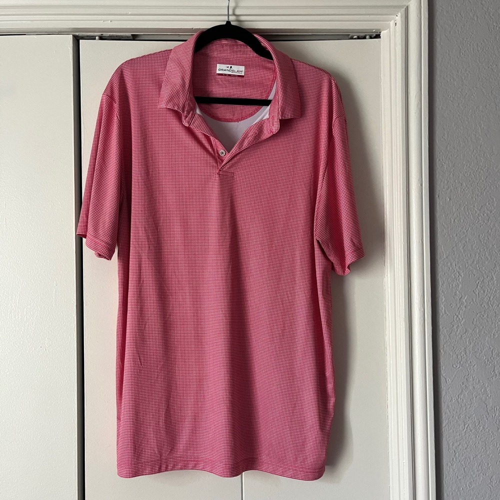 Grand Slam Performance‎ Polo Shirt Houndstooth Golf Athletic XL - Picture 4 of 4